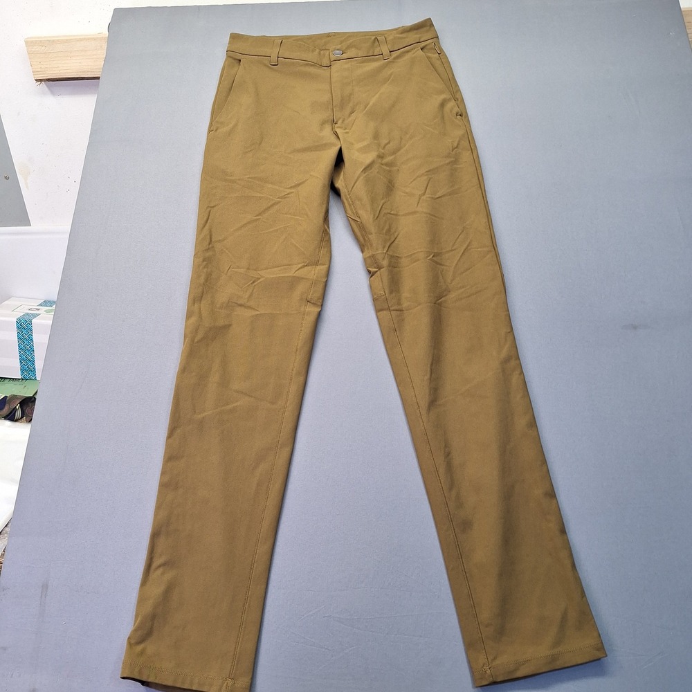 Lululemon Commission Pant Slim Brown Warpstreme Trousers LM5986S 29 x 32